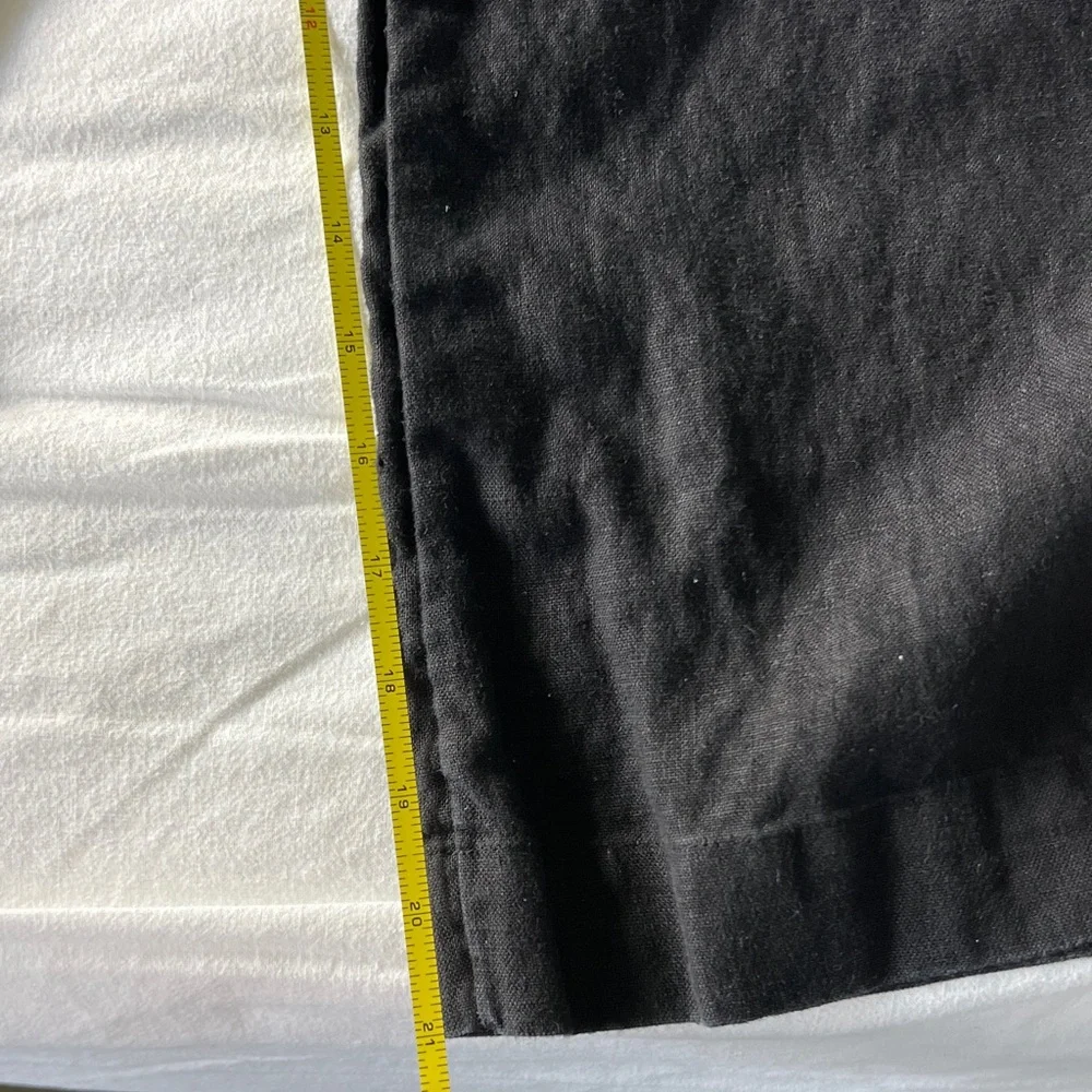 J. Jill Black 100% Linen Crop Trousers Sz 12P - Picture 6 of 9